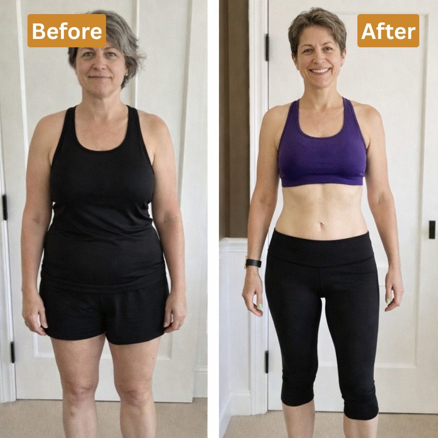 Cathy before and after