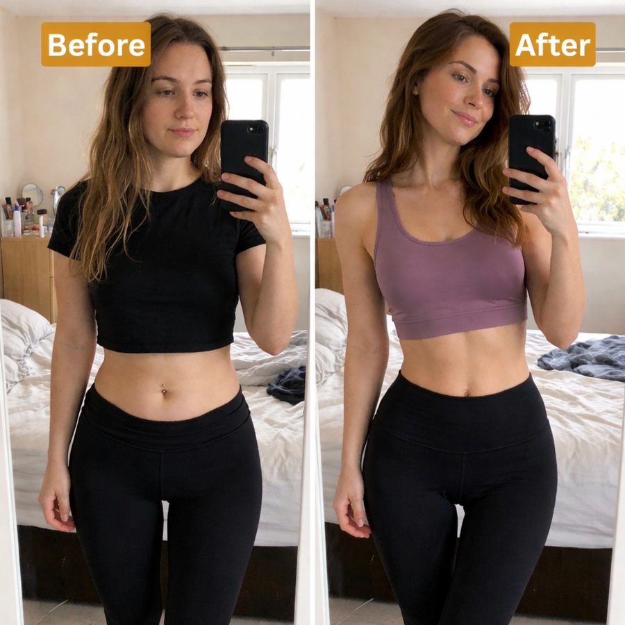 Sophie before and after